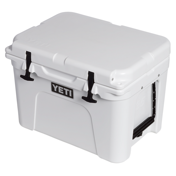 Yeti Tundra 35 - White - Yeti Tundra 35 - White The YETI Tundra® 35 is the right size for personal hauls or food for a small crew. It boasts up to three inches of PermaFrost™ Insulation and a rugged rotomolded construction for optimum adventure performance. Note: This Tundra cooler comes with one dry goods basket. - Empty Weight: 9.1kg